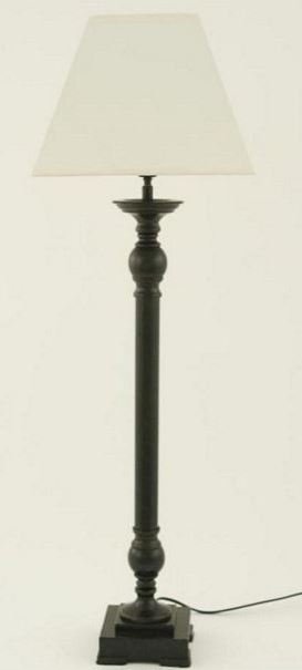 [31092] Lampe brun fot off.wh.firk.skj.  H - 80 cm