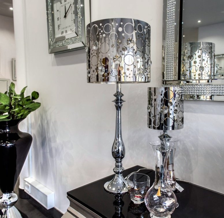 Lampe stål m.prismer H-71     