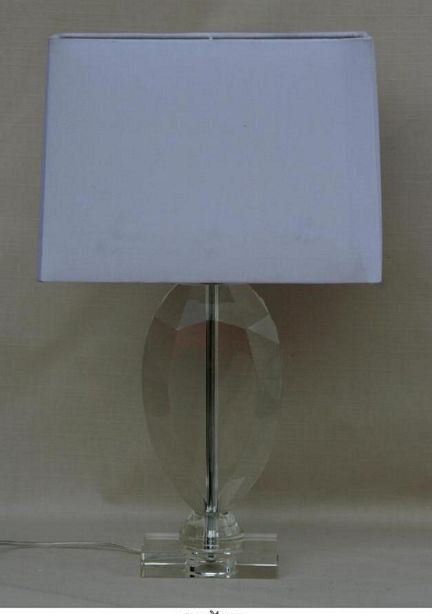 [31115] Lampe "Diamant" m.hv.rund skj.  H - 58 cm