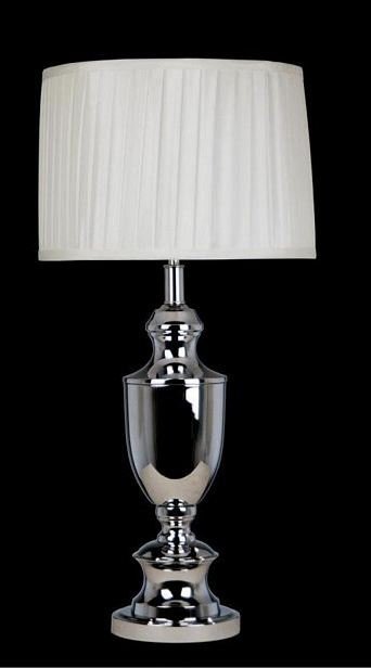 Lampe krom metall fot hv.skj.  H - 68 cm