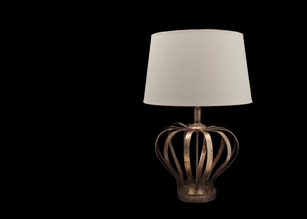 [31171] Lampe "krune"ant.brun H-64 cm
